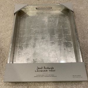 West Elm Lacquered Silver Tray